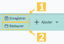 Boutons Enregistrer et Restaurer