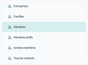 Filtres prédéfinis