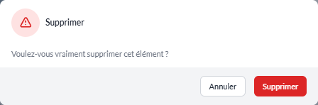 Fenêtre « Supprimer »