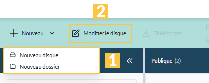 Le menu « Nouveau »
