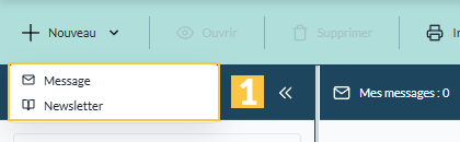 Le menu « Nouveau »