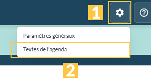 La roue dentée dans l'agenda