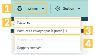 Le menu « Imprimer »