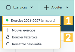 Le menu « Exercices »