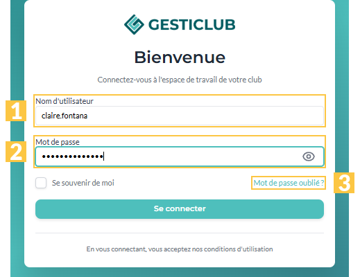 La page de connexion