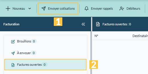 La facturation avant le premier envoi